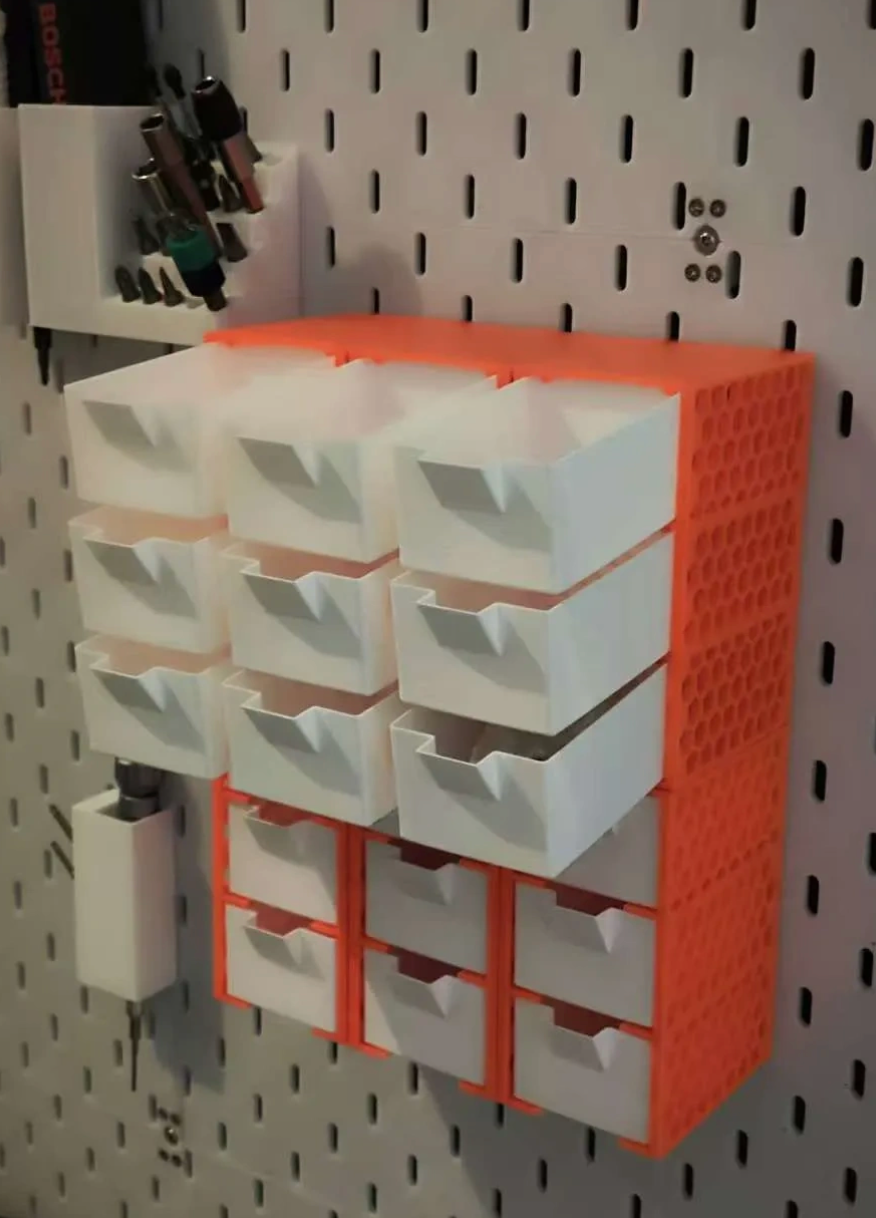 Pegboard-Kleinteile Schubladen
